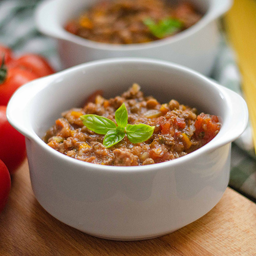 Bolognese mit Linsen