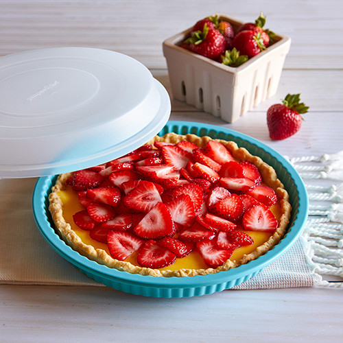 Vanillepudding-Tarte mit Erdbeeren